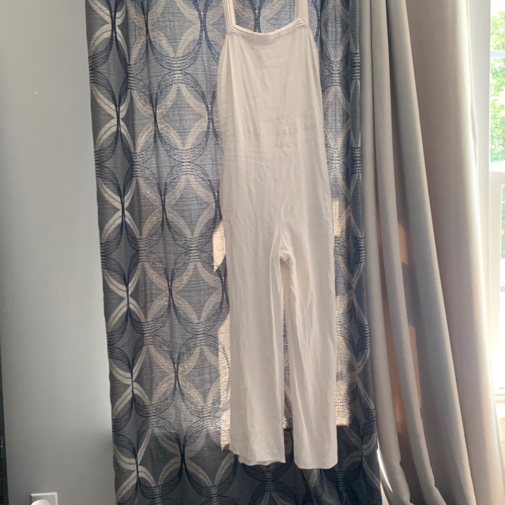 Linen overall jumpsuit